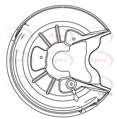 Apec rear right brake splash - apec,