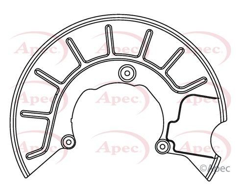 Apec front left brake splash - front,